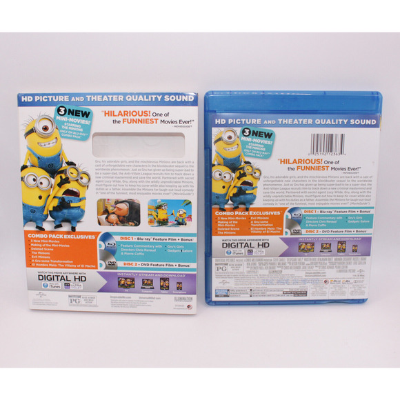 Despicable Me, Despicable Me 2, Minions Lot (Blu-ray) 3 Movies with Slipcover - Picture 7 of 15